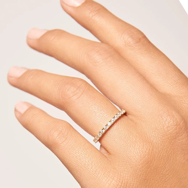 FJ0208 925 Sterling Silver Diamond Ring