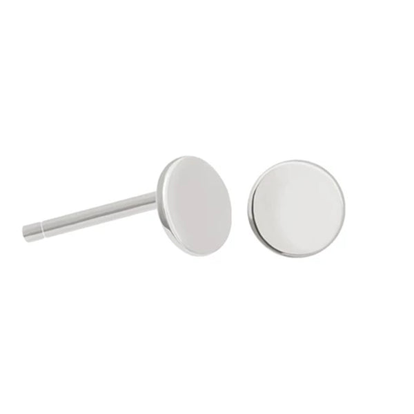 FE0202 925 Sterling Silver Boyfriend Button Stud Earrings