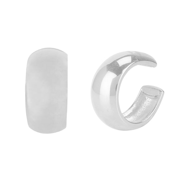 FE0716 925 Sterling Silver Dome Earrings Cuff