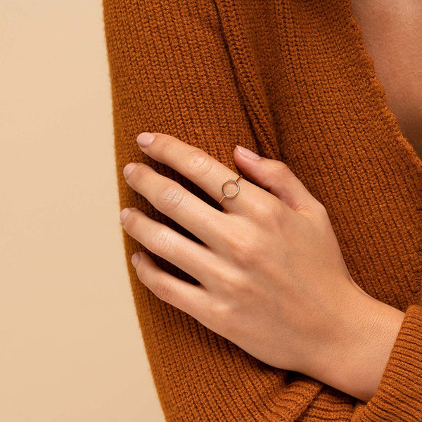 FJ0242 925 Sterling Silver Circle Ring