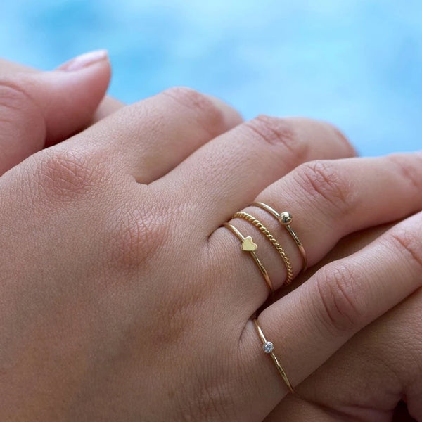 FJ0011 925 Sterling Silver Golden Sole Ball Ring