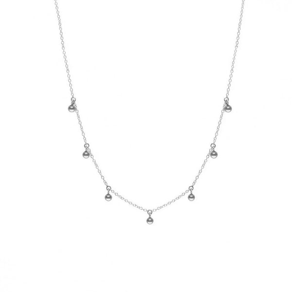 FX0011 925 Sterling Silver Ball Choker Necklace