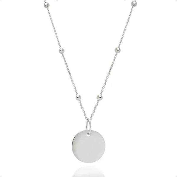 FX0048 925 Sterling Silver Basic Coin Necklace