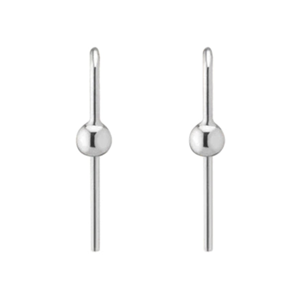 FE0248 925 Sterling Silver Short Gold Ball Hook Earrings