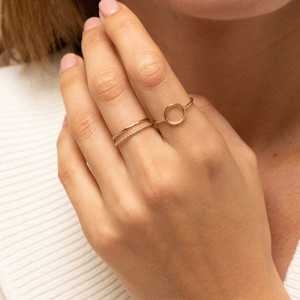 FJ0242 925 Sterling Silver Circle Ring