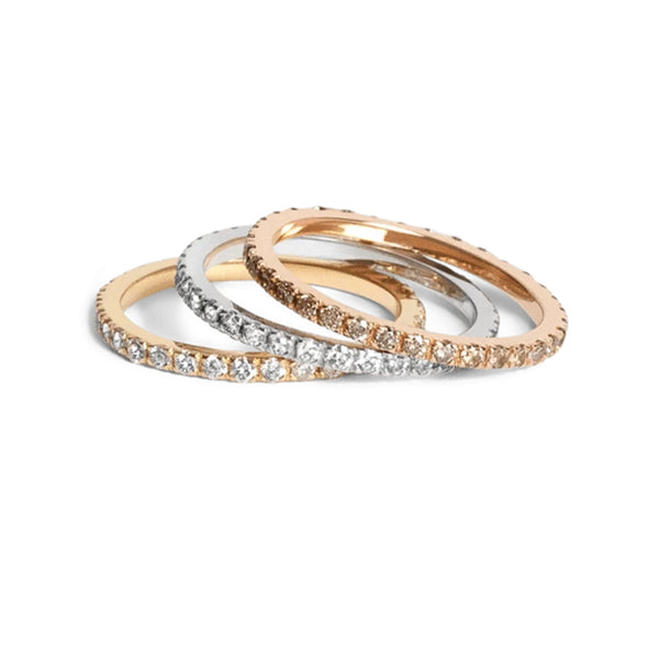 FJ0045 925 Sterling Silver Zircon Eternity Ring