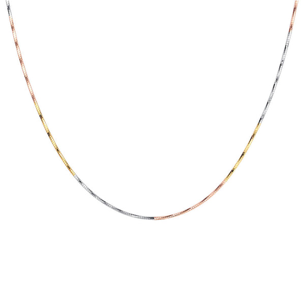 FX0790 925 Sterling Silver Rainbow Bone Collar Necklace