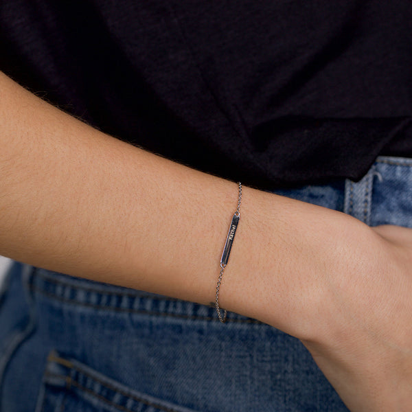FS0099 925 Sterling Silver Simple Bar Bracelet