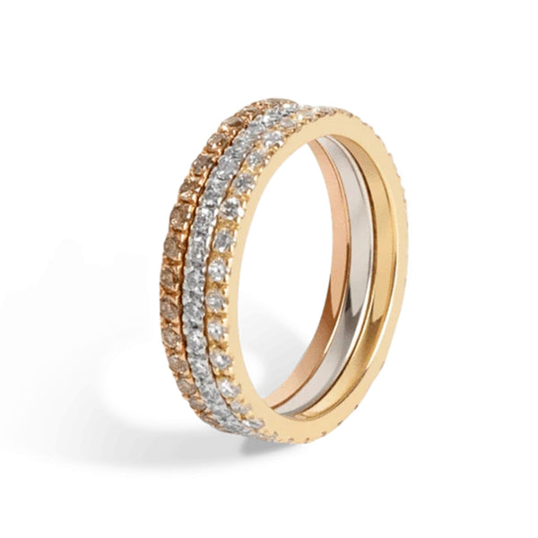 FJ0045 925 Sterling Silver Zircon Eternity Ring