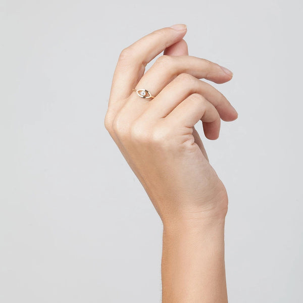 FJ0056 925 Sterling Silver Lucky Eye Ring