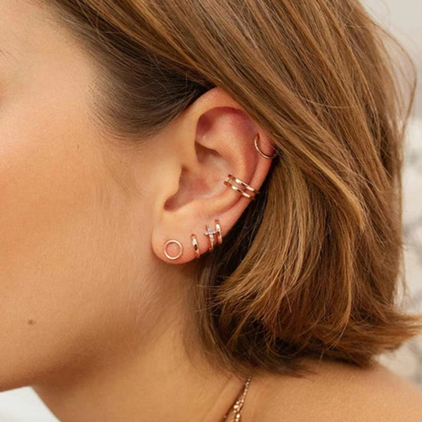 FE0205 925 Sterling Silver Simple Wishbone Earring Cuff