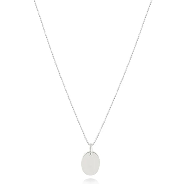 FX0054 925 Sterling Silver Basic Coin Pendant Necklace