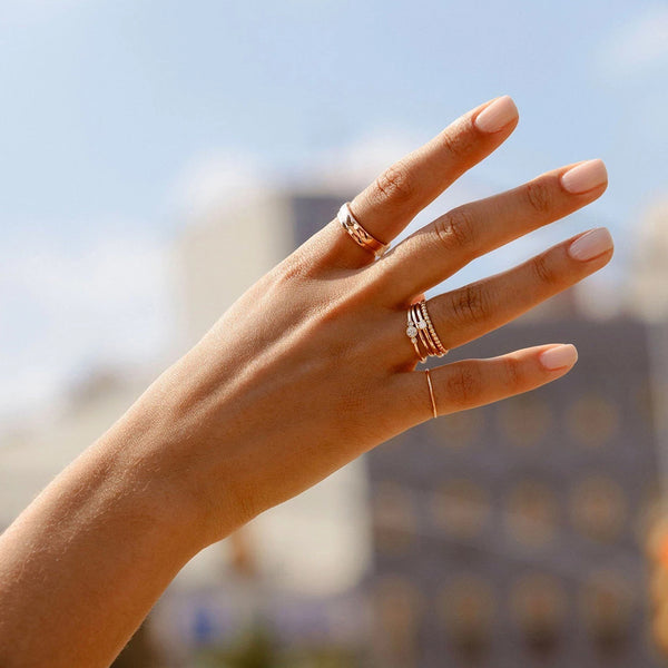 FJ0046 925 Sterling Silver Simple Fine Ring