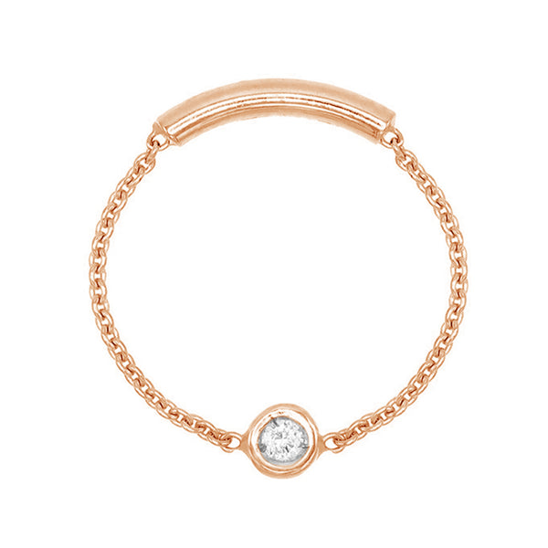 FJ0163 925 Sterling Silver Zircon Chain Ring