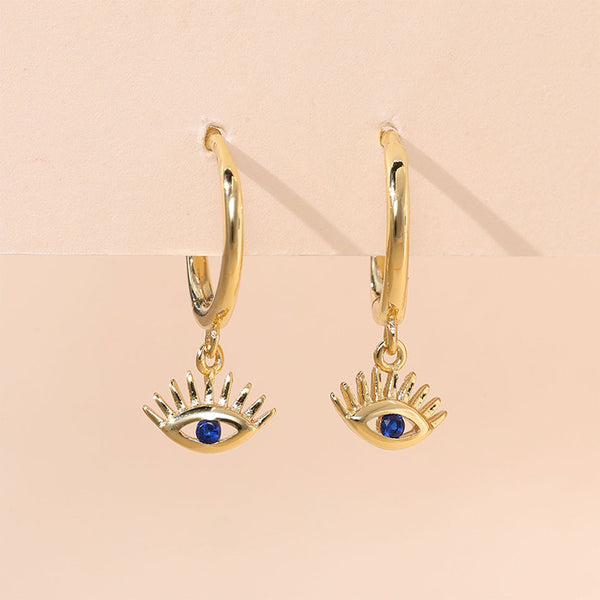 YHE0156 925 Sterling Silver Evil Eye Dangle Earring For Women