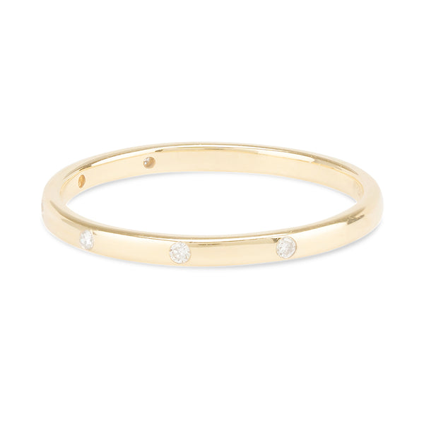 FJ0251 925 Sterling Silver Diamond Fine Ring