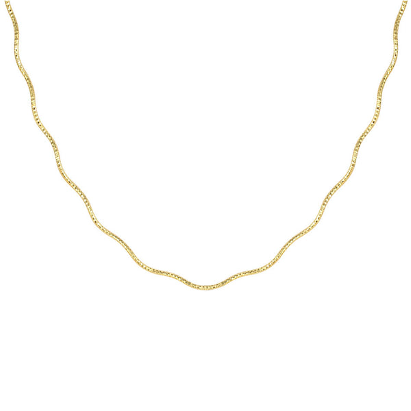 FX0789 925 Sterling Silver Wavy Collar Necklace