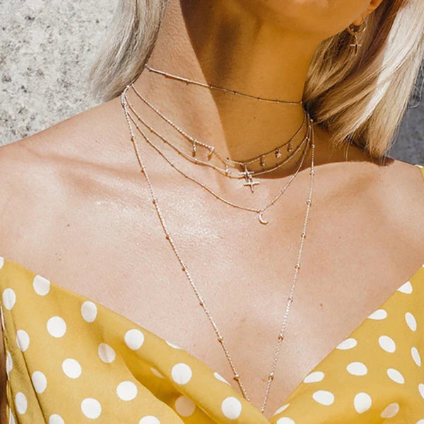 FX0063 925 Sterling Silver Mystic Moon Necklace