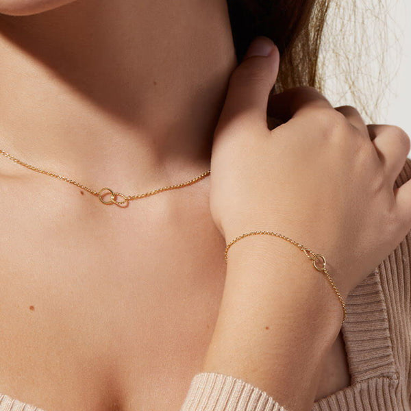 FX0533 925 Sterling Silver Connection Necklace