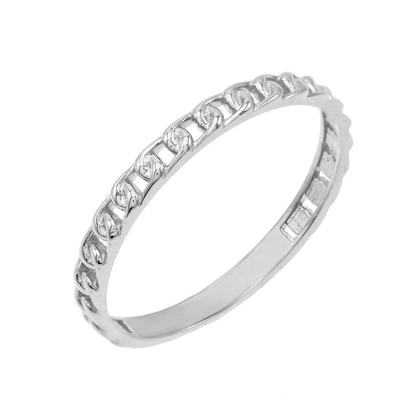 FJ0151 925 Sterling Silver Small Chain Ring