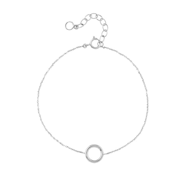 FS0098 925 Sterling Silver Gold 360 Round Bracelet