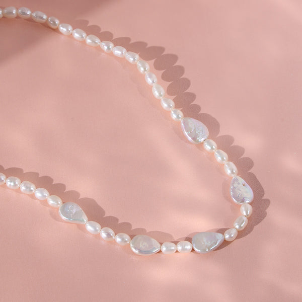 PN0058 925 Sterling Silver Freshwater Pearl Choker Necklace For Ladies