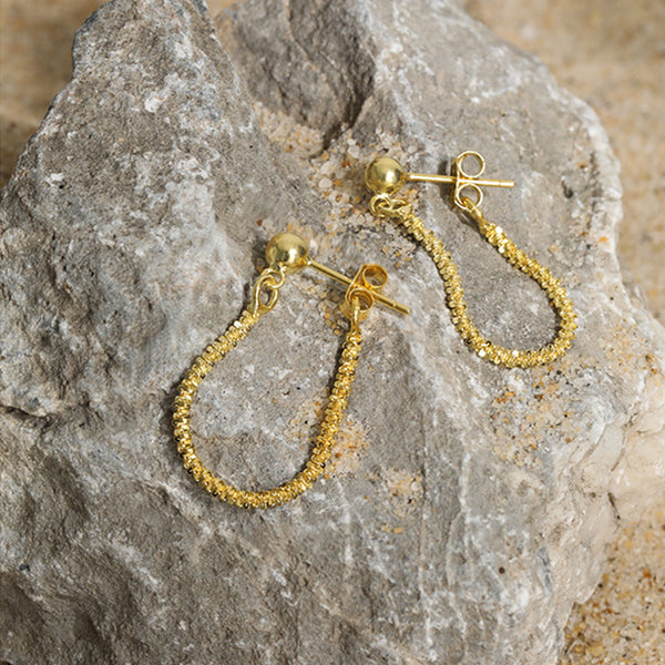 RHE1042 Sparkle Chain Stud Earring