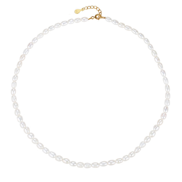 FX0727 925 Sterling Silver Natural Pearl Necklaces