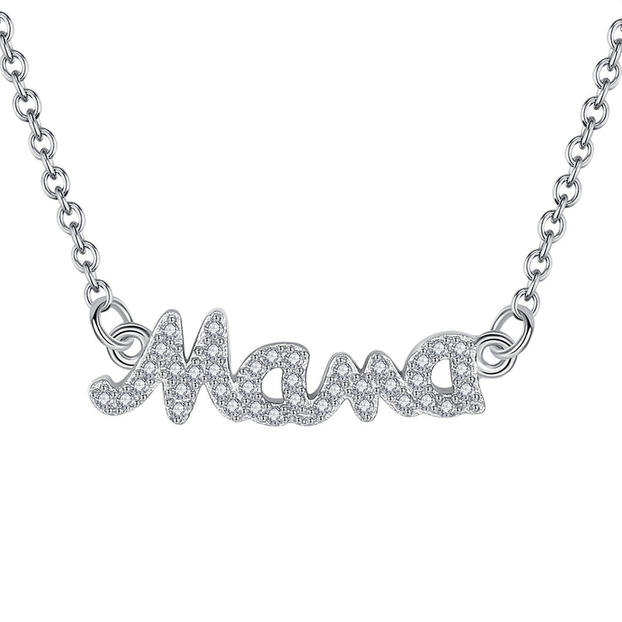 YX1596 S925 Mama Zircon Necklace