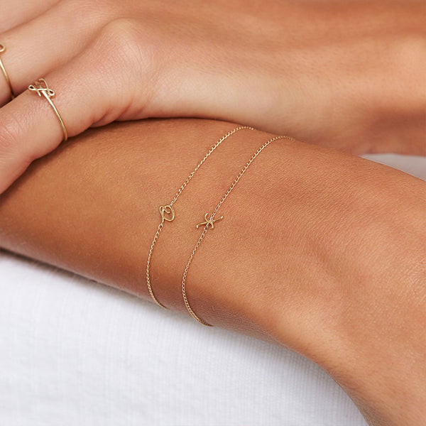 FS0172 925 Sterling Silver Letter Bracelet