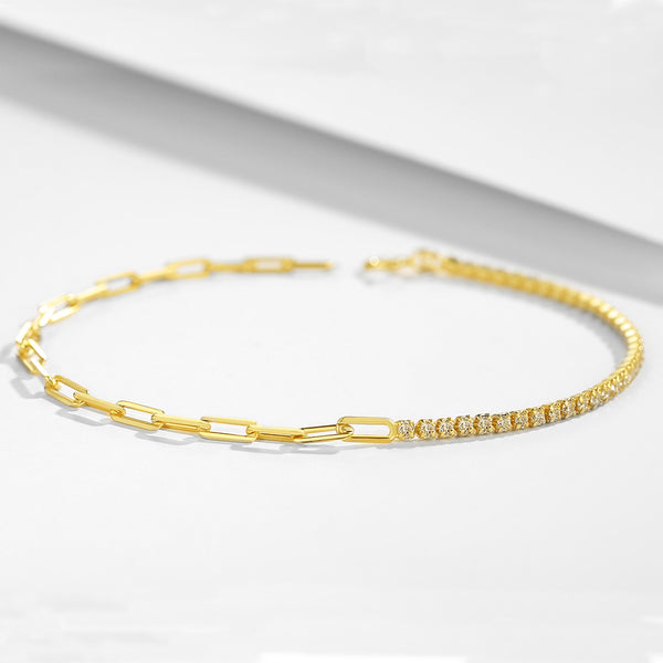 FS0118 925 Sterling Silver Different Chain Bracelet