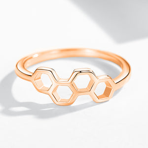 YJ2128 925 Sterling Silver Honeycomb Ring