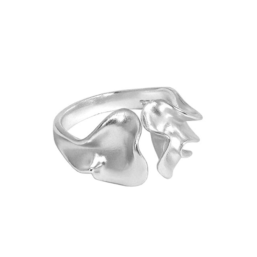RHJ1109 925 Sterling Silver Irregular Open Ring