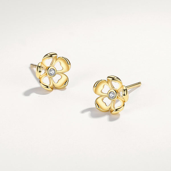 FE1885 925 Sterling Silver Tudor Rose Women Stud Earring