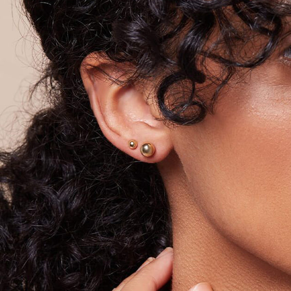 FE1601 925 Sterling Silver Small Ball Stud Earrings