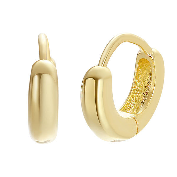 FE0765 925 Sterling Silver Simple Hoop Earrings