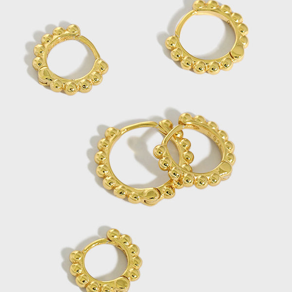 RHE1040 Bead Women Huggies Earring