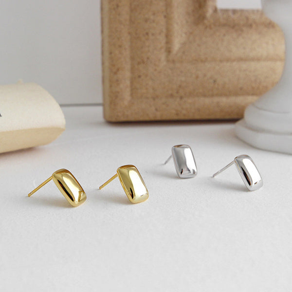 RHE1041 Retangle Geometry Stud Earring