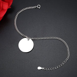 YS1278 925 Sterling Silver Couple Engraved Bracelet For Men