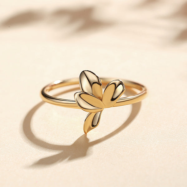 FJ0374 925 sterling silver Jasmine Gold Ring