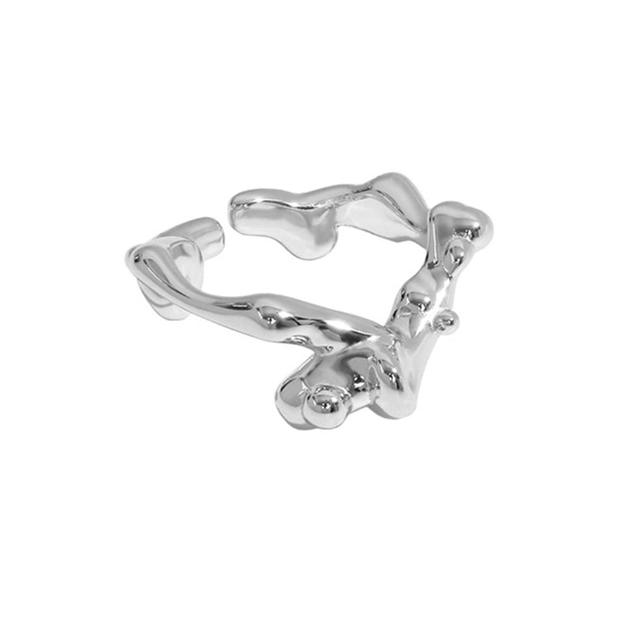 RHJ1116 925 Sterling Silver Irregular Open Ring For Girls