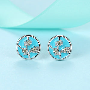 YE3154 925 Sterling Silver Flower Stud Earrings
