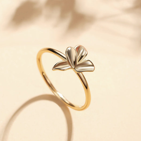 FJ0374 925 sterling silver Jasmine Gold Ring