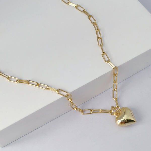 FX0778-SZ 925 Sterling Silver Love Heart Pendant Necklace