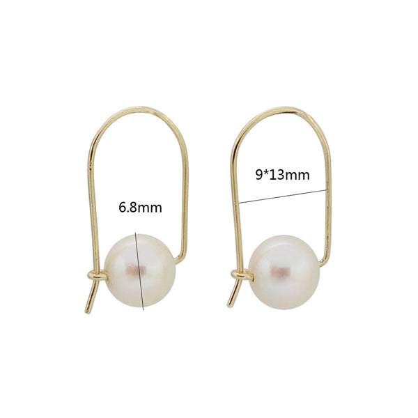 PE0078 925 Sterling Silver Grace Pearls Hoop Earrings For Women