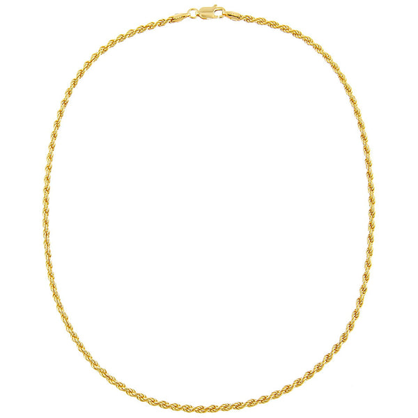 FX0381_35 925 Sterling Silver Rope Chain Necklace