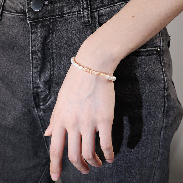 PB0041 925 Sterling Silver Freshwater Pearl Dainty Bracelet