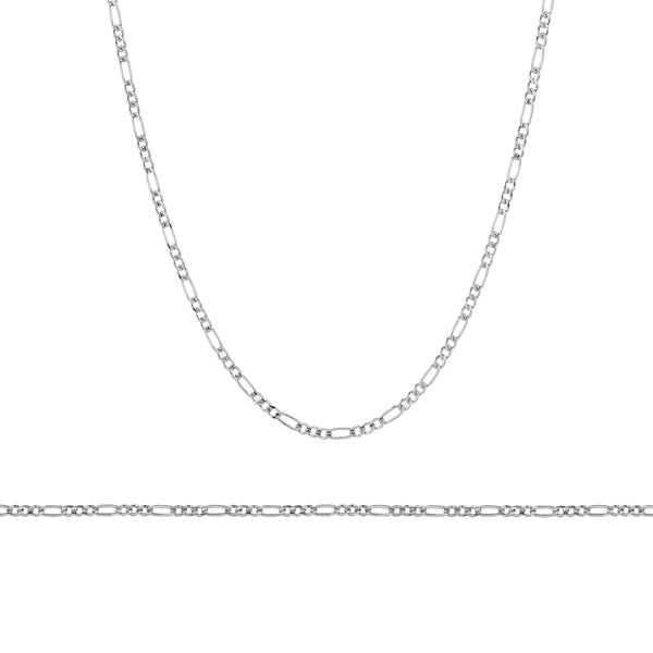 FX0383 925 Sterling Silver Figaro Chain Necklace