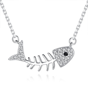 YX1606 925 Sterling Silver Fishbone Necklace