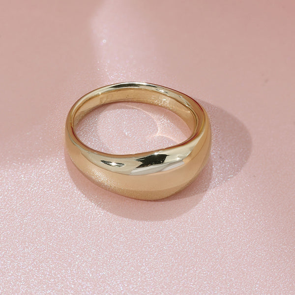 FJ0817 925 Sterling Silver Solid Dome Ring